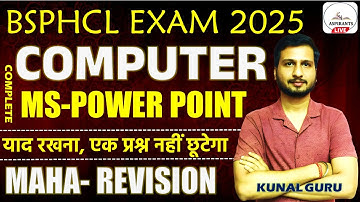 🔥Complete Computer MS Office for BSPHCL Exam | BSPHCL Computer Marathon | Computer Marathon Video