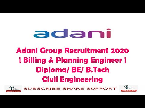 adani-group-recruitment-2020-|-billing-&-planning-engineer-|-diploma/-be/-b.tech-civil-engineering
