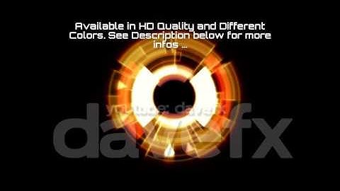 DAVE FX - Interface Data Loader Orange Glow Circular Round with Light Rays.