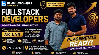 Fullstack Developer course in Chennai  Akilan Placed as Full Stack Developer | Placement Success