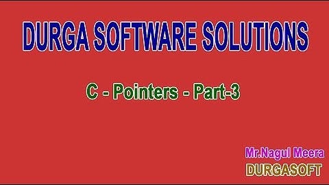 C Pointers Part 3