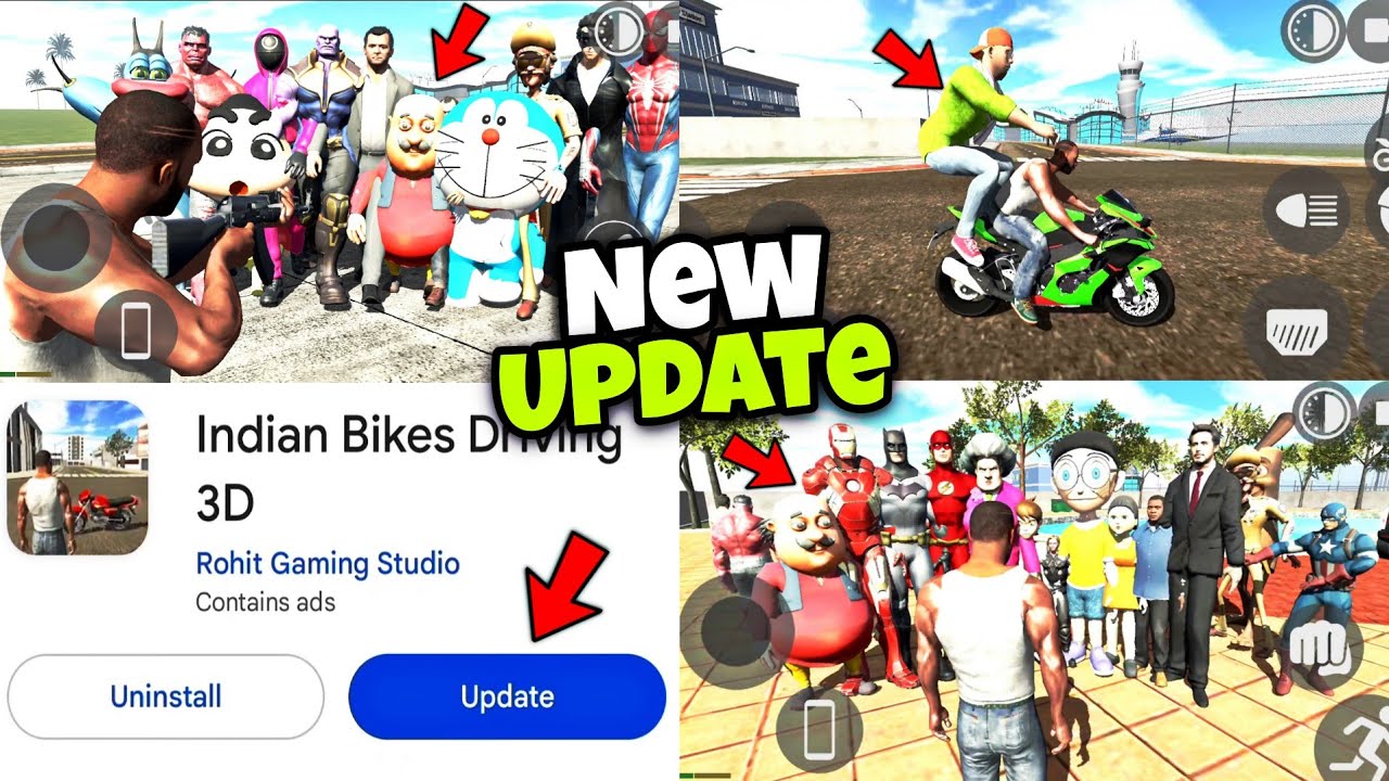 Indian Bikes Driving 3d New Update 🤯 +Costom NPC Features+ All New ...