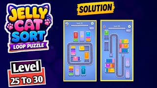 Jelly Cat Sort: Loop Puzzle all Level 25,26,27,28,29,30 Gameplay Walkthrough | Full Solution