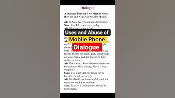 A dialogue between two friends about the uses and abuses of mobile phone #dialogue #shorts #english
