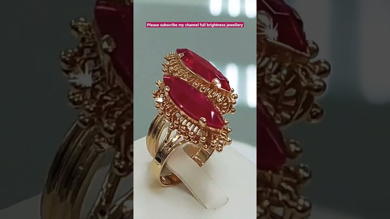 latest design gold rings light weight 21ct