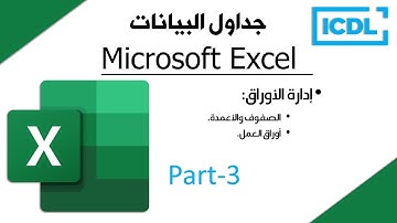 ICDL | شرح برنامج الجداول الالكترونية Excel | الجزء3 | ادارة الاوراق | 2025