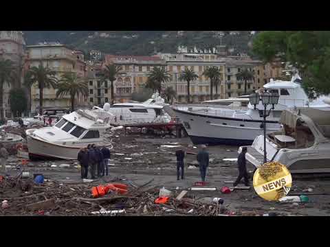 Witness: Luxury yachts damaged by floods in Italy