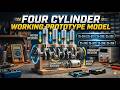 Mechanical Four Cylinder Engine Model Demonstration