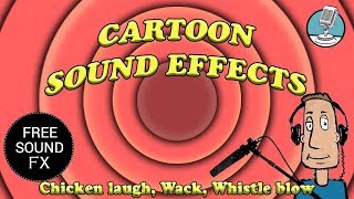 Animation Sound SFX: Chicken laugh, Wack, Whistle blow | Sound Masters 🎵