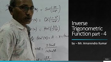 Inverse Trigonometric Function (Part - 4)