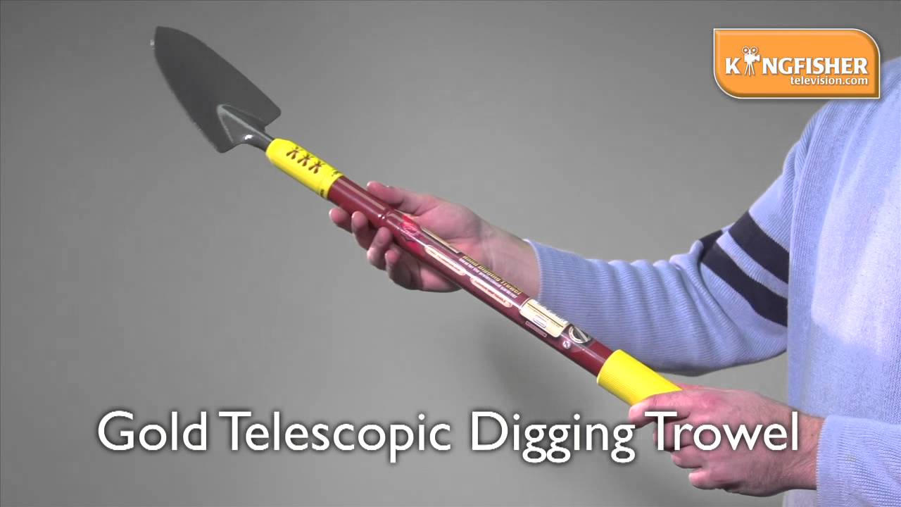 Kingfisher Gold Telescopic Digging Trowel - YouTube