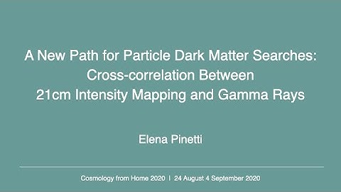 Elena Pinetti | A New Path for Particle Dark Matter Searches: 21cm Intensity Mapping and Gamma Rays