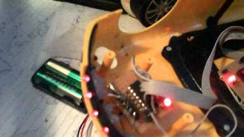 MSP430 controlled Porsche RC Car with Serial Selectable Drive PWM and Shiftregister LED Output