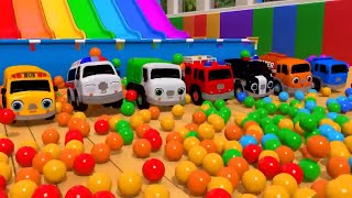 Baby Shark + Wheels On the Bus song - Soccer ball shaped wheels - Baby Nursery Rhymes & Kids Songs