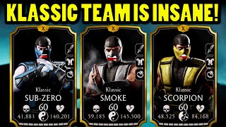 MK Mobile. MAXED Klassic Team with Klassic Smoke is INSANE! Reflecting Debuffs is OVERPOWERED!