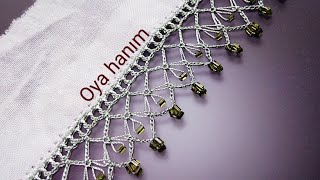 643- Kesme Boncuklu Şiş Oyası Yapılışı