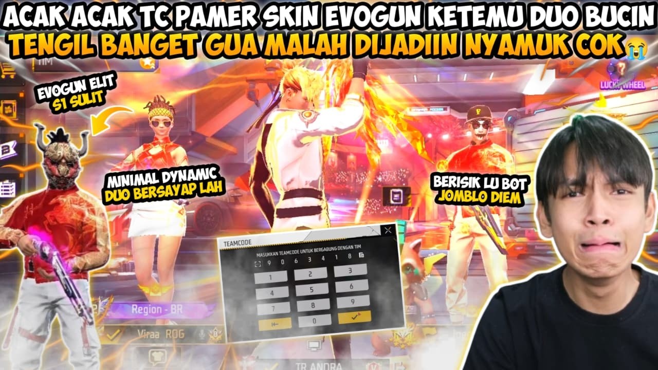 ACAK ACAK TC PAMER SKIN EVOGUN MALAH KETEMU ORANG BUCIN TENGIL BANGET GUA DIJADIIN NYAMUK COK😭