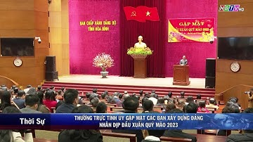 Thường trực tỉnh ủy Hòa Bình gặp mặt các Ban xây dựng Đảng nhân dịp đầu xuân Quý Mão năm 2023