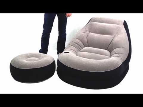 Inflatable Chair Ottoman Intex 68564e Youtube