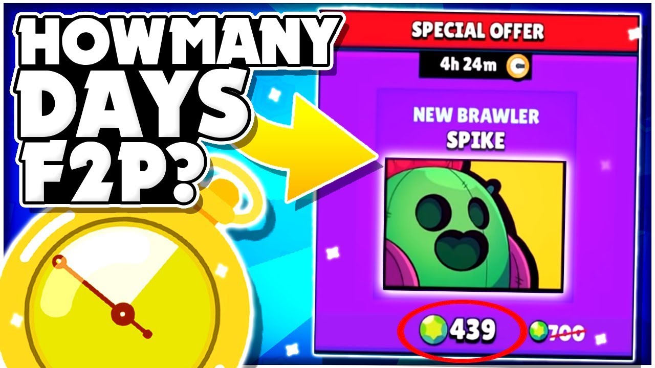 How Many Days To Get A Free Legendary In Brawl Stars The F2p Player Struggle Brawl Stars Youtube - brawl stars f2p gems