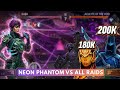Shadow fight 3 Neon Phantom vs all Raids insane damage