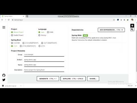 Create simple SpringBoot Application using spring initializr
