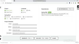 Create simple SpringBoot Application using spring initializr