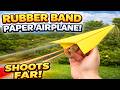 Rubber Band Paper Airplane That Shoots Far! Easy DIY