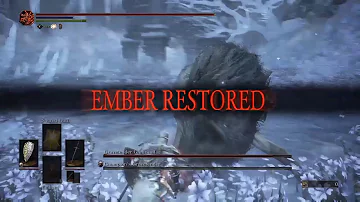 DARK SOULS 3 Champion Gravetender and Gravetender Greatwolf Boss Battle