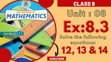 Class 9 Exercise 8.3 Q 12 to 14 Sindh Board | Class IX | Ex 8.3 Q 12 to 14 | #newmathematicsbook