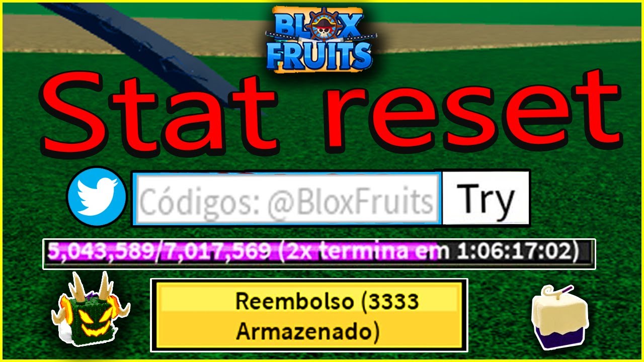 Novo código de reset do Blox Fruits fevereiro 2023