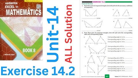 Congruencey Triangle 📐 All Exercise 14.2 done Maths Class 8 ! Vedanta Maths! Class 8