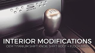 S2000 Fixing Alcantara Shift Boot, New OEM Ti Knob & Floor Mats