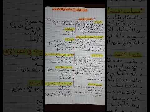شعر الزهد في عصر الضعف للسنة الثالثة ثانوي لشعبتي آداب و فلسفة آداب و لغات