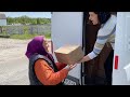 Delivering aid door to door near Kiev set to music