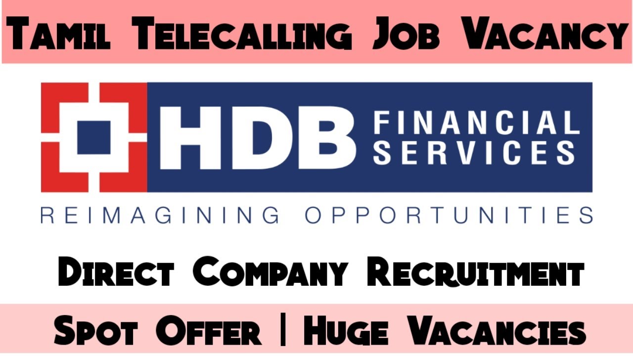 HDFC Tele calling Job Vacancy Tamil | Tamil Customer Service Job ...