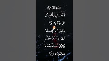 سورة القصص فرددناه إلى أمه كي تقر عينها ولاتحزن ولنعلم أن وعد الله حق الاية ١٣