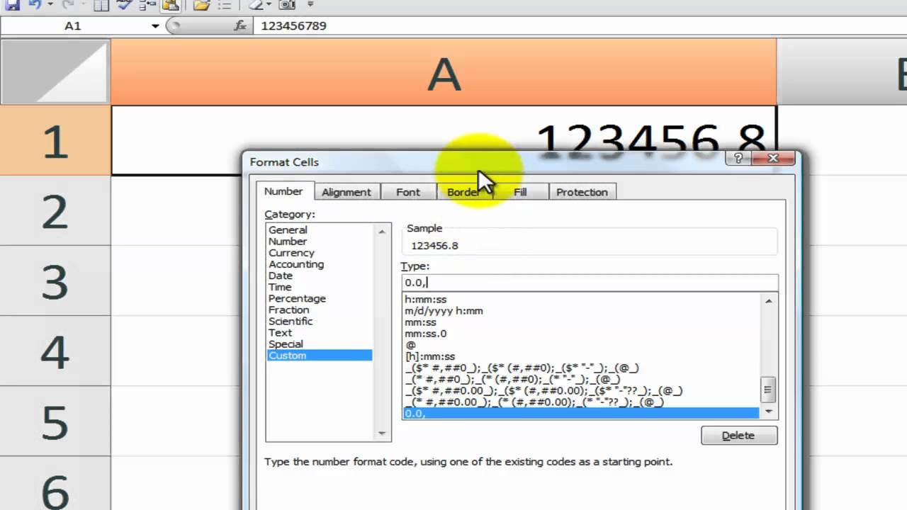 Excel Chart Number Format Millions