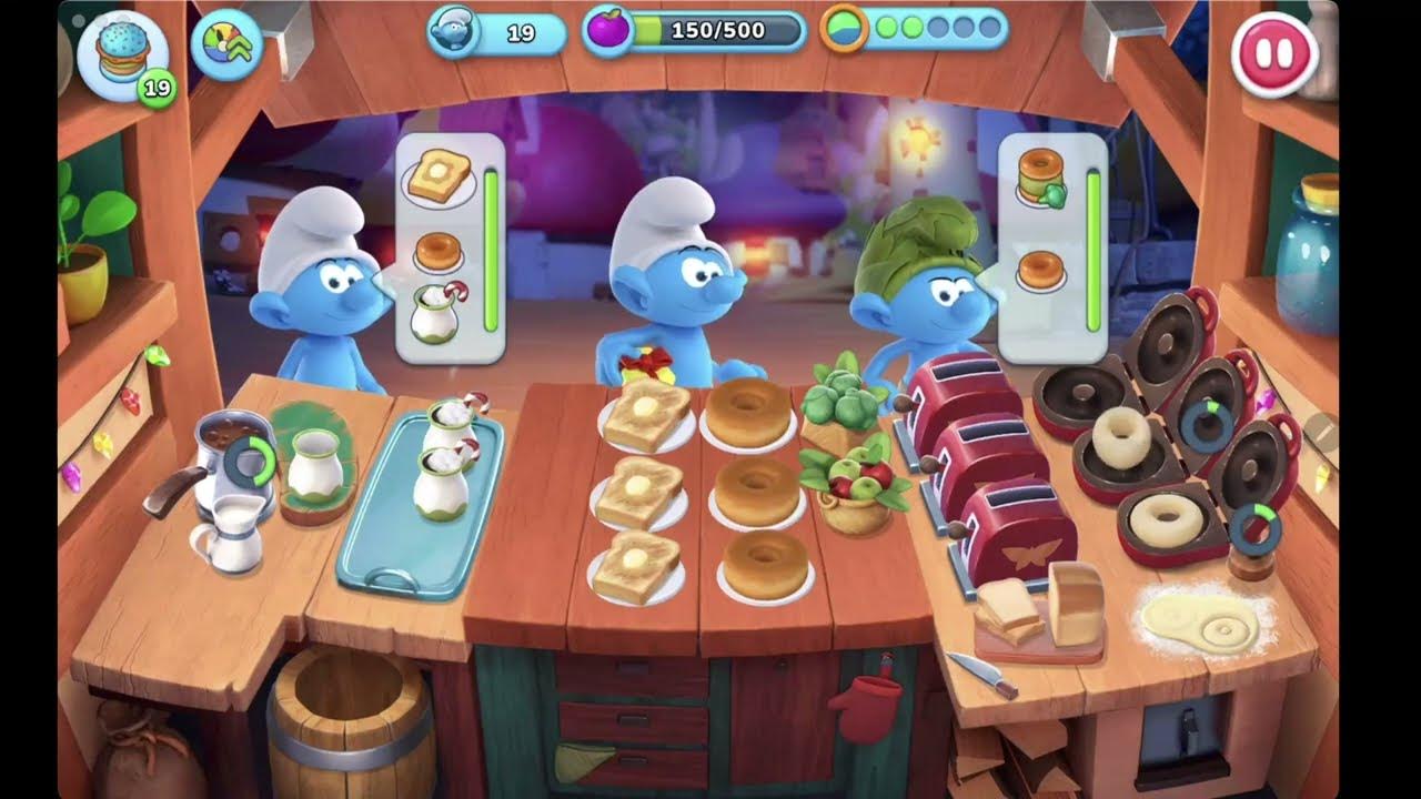 Smurfs The Cooking Game Level 15 🫐🍄 🍩Restaurant 2 Doughnuts🍩