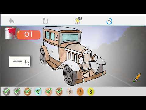 antique-cars-paint-by-number-book---disney-car-glitter-drawing-&-coloring-pages