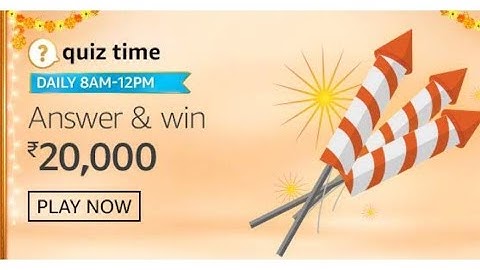 Amazon Quiz Answers Today | Win 20000 Amazon Pay Balance | 31 October 2020