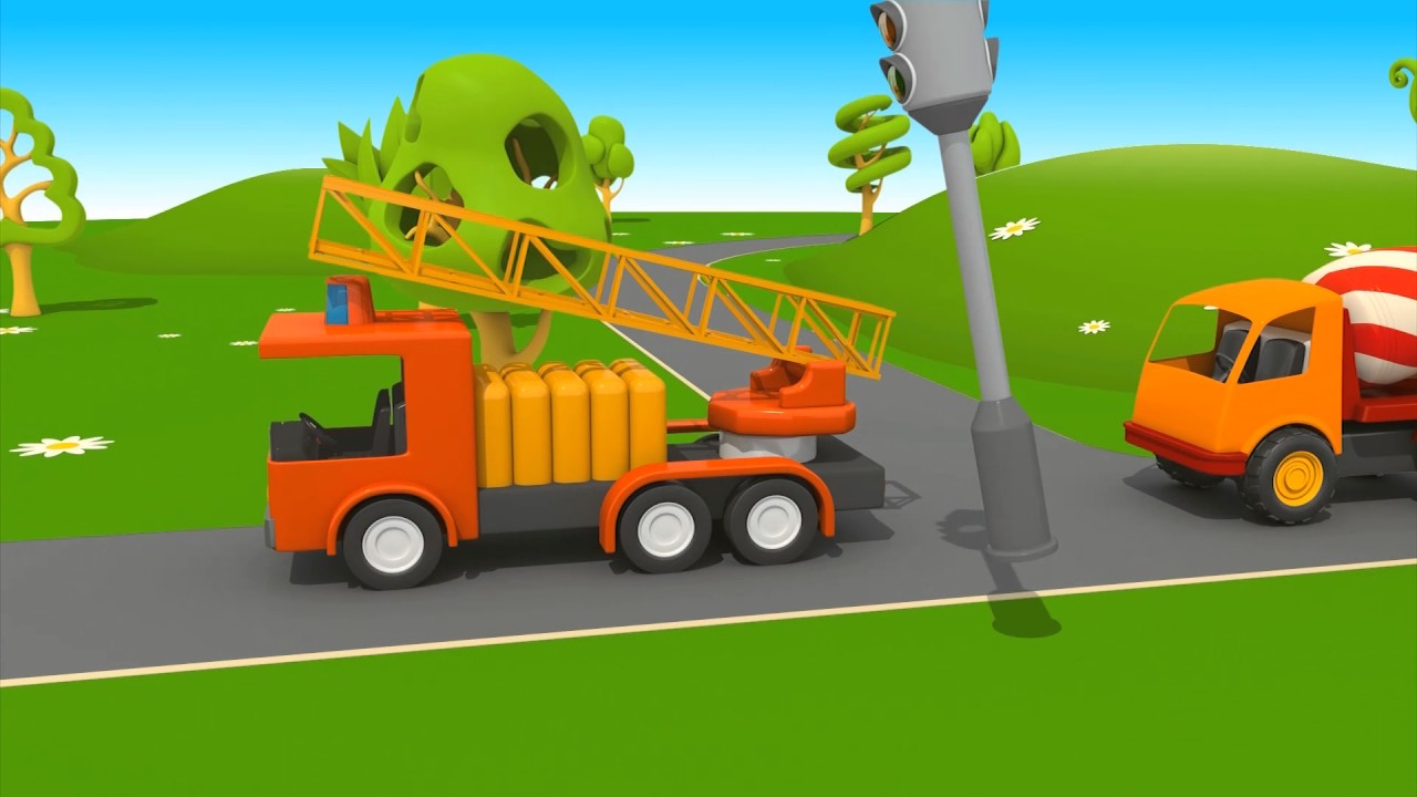 Camion Leo e i lavori stradali | Compilation di cartoni per bambini 10  minuti - YouTube
