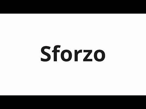 How to pronounce Sforzo