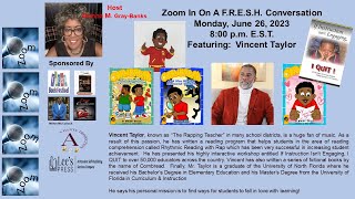 Vincent Taylor, author of the Cornbread Series. and If Instruction Isn't Engaging, I Quit!