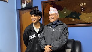 Meeting Former Prime Minister of Nepal Mr.KP Sharma Oli 😱🇳🇵🇳🇵 #samarpanlama #kpsharmaoli #vlog