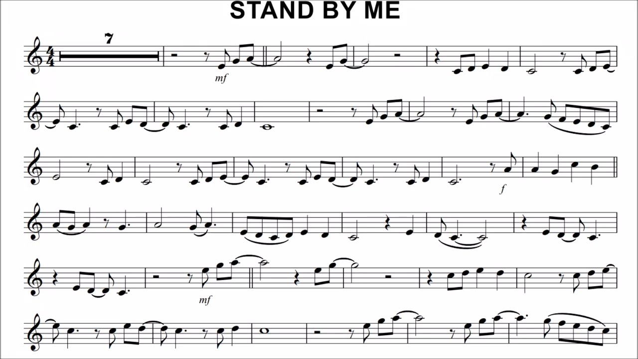 Easy Clarinet Play-along - Stand By Me - Ben E. King - with sheet music