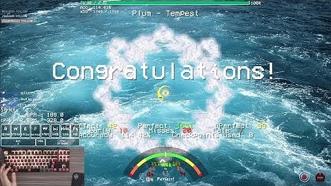 [lvl.19(?)][ADOFAI Custom Strict Clear][x0.9] Plum - tempest (map by 고사리, -K, Goyeetroll, DAFI]