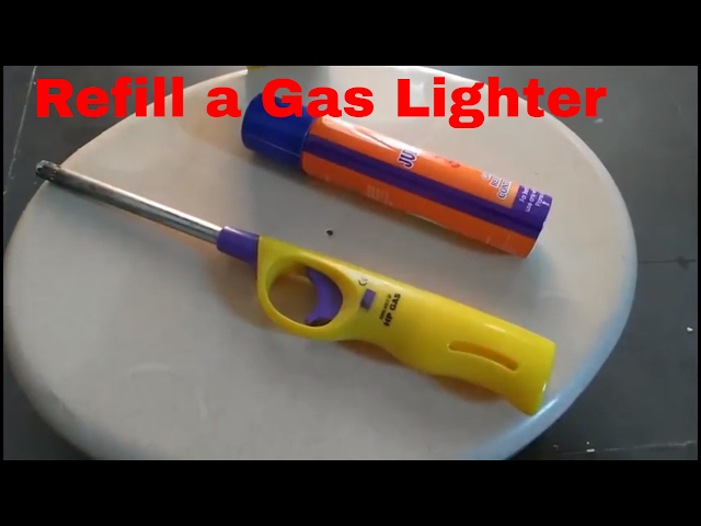 How to Refill a Gas Lighter Simple to Refill Gas Lighter - YouTube