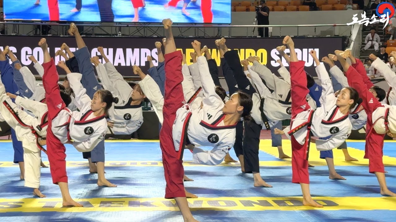 DOBOKSORI DEMONSTRAION 2025 아디다스 골든챔스 태권도 서울대회 도복소리 시범 ❤️✨🤩