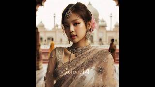 These AI pics of jennie in Indian outfit 🧿🤌💗(no hate) #fypシ #kpop #blackpink #jennie